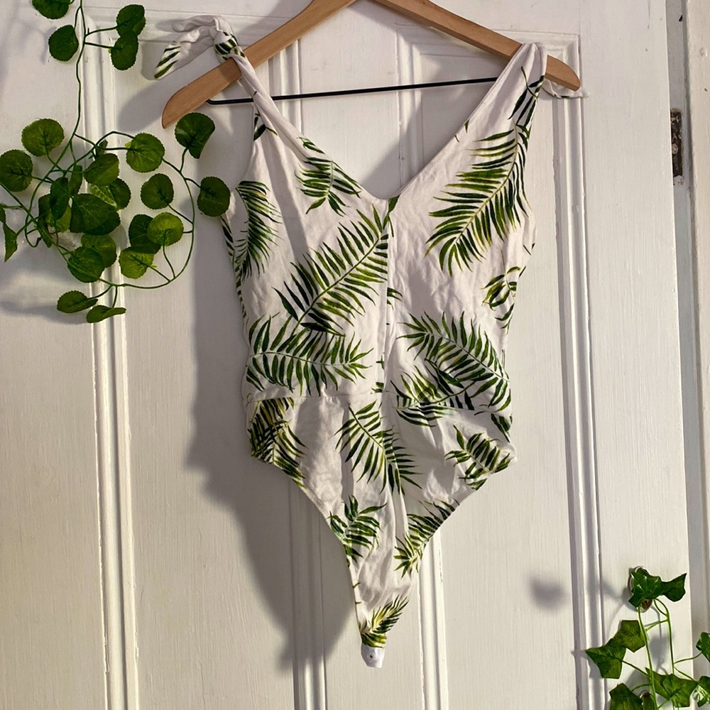 Tropical print unitard indie